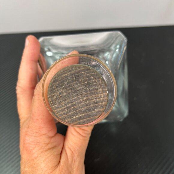 Vintage Liquor Decanter Bottle Nautical Etched Sailboat Schooner Cork Stopper - Picture 3 of 11